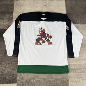 Vintage Phoenix Coyotes Off The‎ Bench Jersey Mens Size Large Made In USA